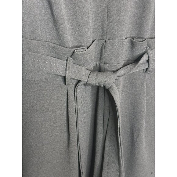 Anthropologie Women's Large Black Sleeveless V-Neck Tie Waist Jumper - Picture 4 of 9